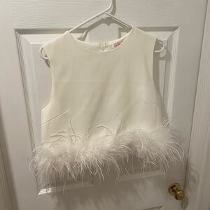 White feather top